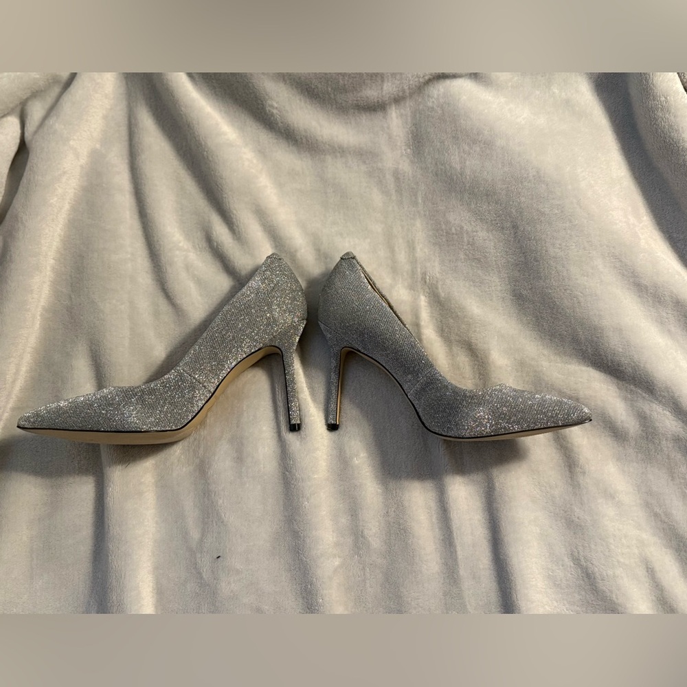 Katy Perry “Sissy” Silver Women's Heels Size 10